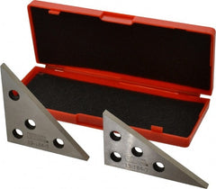 SPI - 30 to 90°, 4-1/4 Inch Long, Steel, Angle Block Set - 1/4 Inch Thick, 10 Minutes Accuracy, Includes 2 Angle Plates, 2 Pieces - Exact Tooling