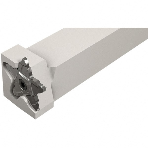 Iscar - External Thread, 0.197" Max Depth of Cut, 2.39mm Min Groove Width, 5-1/2" OAL, Left Hand Indexable Grooving Cutoff Toolholder - 1" Shank Height x 1" Shank Width, C#-ASH../HSK A63WH-ASH.. Insert Style, PCHPLS Toolholder Style, Series PentaCut - Exact Tooling