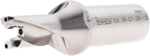 Iscar - 18mm to 18.9mm Diam, 1.5xD, 27mm Max Depth, 25mm Shank Diam, 111.5mm OAL, Replaceable-Tip Drill - FCP, ICK, ICK-2M, ICM, ICN, ICP, iCP-2M Insert, 18 Seat Size, 91104893 Toolholder, Series SumoCham - Exact Tooling