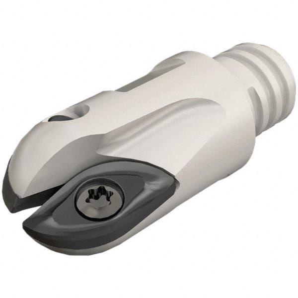 Iscar - 12mm Cut Diam, 9.6mm Max Depth of Cut, 28mm OAL, Indexable Ball Nose End Mill - 20mm Head Length, T08 Modular Connection, BCM-MM Toolholder, BCR D120 Insert - Exact Tooling