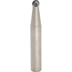 Iscar - 3/4" Cut Diam, 1" Shank Diam, 8" OAL, Indexable Ball Nose End Mill - 3-1/2" Head Length, Straight Shank, HCM D.75 Toolholder, HBF-QF, HBR-QF, HCD-QF, HCR Insert - Exact Tooling