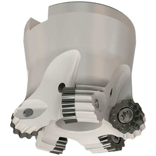 Iscar - 40mm Cut Diam, 6mm Max Depth, 16mm Arbor Hole, 4 Inserts, RC.. Insert Style, Indexable Copy Face Mill - FRW Cutter Style, 40mm High, Through Coolant, Series MillShred - Exact Tooling