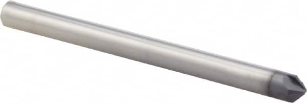 Iscar - 3/64" Diam 4 Flute Single End Solid Carbide Chamfer Mill - Exact Tooling