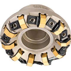 Iscar - 2.91" Cut Diam, 1" Arbor Hole, 0.138" Max Depth of Cut, 45° Indexable Chamfer & Angle Face Mill - 10 Inserts, ON.U 05\xB6S845 SN.U 13 Insert, Right Hand Cut, 10 Flutes, Series Helido - Exact Tooling