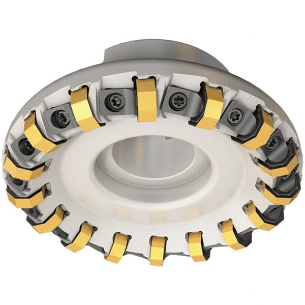 Iscar - 73.4mm Cut Diam, 22mm Arbor Hole, 3.5mm Max Depth of Cut, 45° Indexable Chamfer & Angle Face Mill - 10 Inserts, ON.U 05\xB6S845 SN.U 13 Insert, Right Hand Cut, 10 Flutes, Series Helido - Exact Tooling