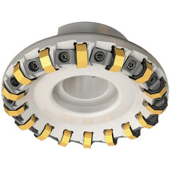Iscar - 73.4mm Cut Diam, 22mm Arbor Hole, 3.5mm Max Depth of Cut, 45° Indexable Chamfer & Angle Face Mill - 10 Inserts, ON.U 05\xB6S845 SN.U 13 Insert, Right Hand Cut, 10 Flutes, Series Helido - Exact Tooling