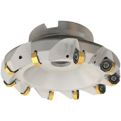 Iscar - 73.4mm Cut Diam, 22mm Arbor Hole, 3.5mm Max Depth of Cut, 45° Indexable Chamfer & Angle Face Mill - 8 Inserts, ON.. 05..\xB6OXMT 0507\xB6RXMT 1607\xB6S845 SN.U 13 Insert, Right Hand Cut, 8 Flutes, Series Helido - Exact Tooling