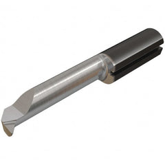Iscar - 5mm Min Bore Diam, 25mm Max Bore Depth, 5mm Shank Diam, Profile Boring Bar - 0.006" Corner Radius, Right Hand Cut, Solid Carbide, TiAlN/TiN Finish - Exact Tooling