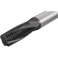 Iscar - 9/16-18 UNEF, UNF, 0.4449" Cutting Diam, 4 Flute, Solid Carbide Helical Flute Thread Mill - Internal Thread, 26.1mm LOC, 84mm OAL, 12mm Shank Diam - Exact Tooling