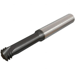 Iscar - 5/16-24 UNF, 0.2598" Cutting Diam, 3 Flute, Solid Carbide Helical Flute Thread Mill - Internal Thread, 24mm LOC, 64mm OAL, 8mm Shank Diam - Exact Tooling