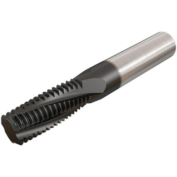 Iscar - G1/4-19 BSP, 0.3937" Cutting Diam, 4 Flute, Solid Carbide Helical Flute Thread Mill - Internal/External Thread, 16.7mm LOC, 73mm OAL, 10mm Shank Diam - Exact Tooling
