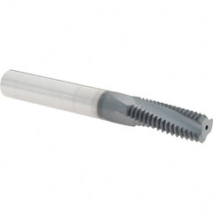 Iscar - 7/16-20 UNF, 0.312" Cutting Diam, 3 Flute, Solid Carbide Helical Flute Thread Mill - Internal Thread, 0.83" LOC, 2-1/2" OAL, 5/16" Shank Diam - Exact Tooling