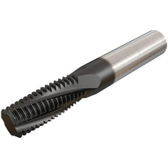 Iscar - G1-11 BSP, 0.6299" Cutting Diam, 4 Flute, Solid Carbide Helical Flute Thread Mill - Internal/External Thread, 1-1/2" LOC, 105mm OAL, 16mm Shank Diam - Exact Tooling