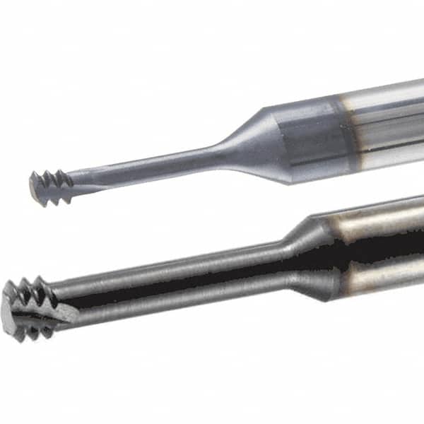 Iscar - M4x0.70 ISO, 0.122" Cutting Diam, 3 Flute, Solid Carbide Helical Flute Thread Mill - Internal Thread, 9mm LOC, 58mm OAL, 6mm Shank Diam - Exact Tooling