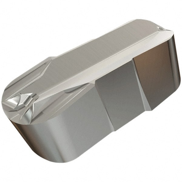 Iscar - 400200GIF E Grade IC808, 4mm Cutting Width Carbide Grooving Insert - 2mm Max Depth of Cut, Neutral, 2mm Corner Radius, TiAlN Finish - Exact Tooling