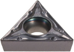 Iscar - TCMT2-0 PF Grade IC907 Carbide Turning Insert - TiAlN Finish, 60° Triangle, 1/4" Inscr Circle, 3/32" Thick, 0.008" Corner Radius - Exact Tooling