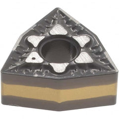 Iscar - WNMG331 GN Grade IC8250 Carbide Turning Insert - TiCN/Al2O3/TiN Finish, 80° Trigon, 3/8" Inscr Circle, 3/16" Thick, 1/64" Corner Radius - Exact Tooling