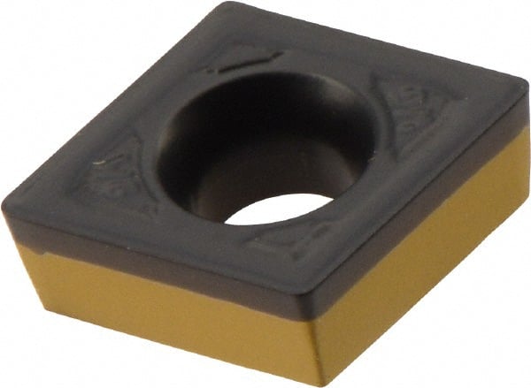 Iscar - CCMT3-1 WG Grade IC8250 Carbide Turning Insert - TiCN/Al2O3/TiN Finish, 80° Diamond, 3/8" Inscr Circle, 5/32" Thick, 1/64" Corner Radius - Exact Tooling