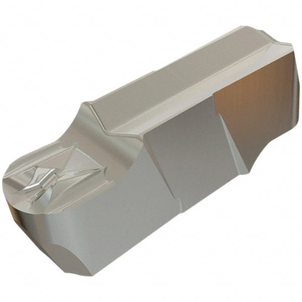 Iscar - 400200GIFI E Grade IC830, 4mm Cutting Width Carbide Grooving Insert - 2mm Max Depth of Cut, Neutral, 2mm Corner Radius, TiAlN Finish - Exact Tooling