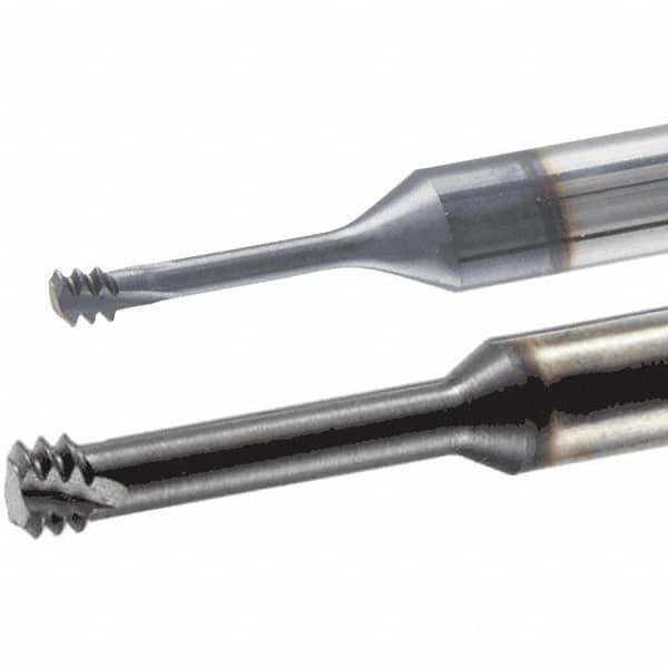 Iscar - #10-32 UNF, 0.1457" Cutting Diam, 3 Flute, Solid Carbide Helical Flute Thread Mill - Internal Thread, 15mm LOC, 58mm OAL, 6mm Shank Diam - Exact Tooling