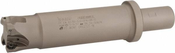 Iscar - 1" Cut Diam, 0.49" Max Depth of Cut, 1" Shank Diam, 7.87" OAL, Indexable Square Shoulder Helical End Mill - T490 LN.. 1306 Inserts, Cylindrical Shank, 90° Lead Angle, Through Coolant, Series Helitang - Exact Tooling