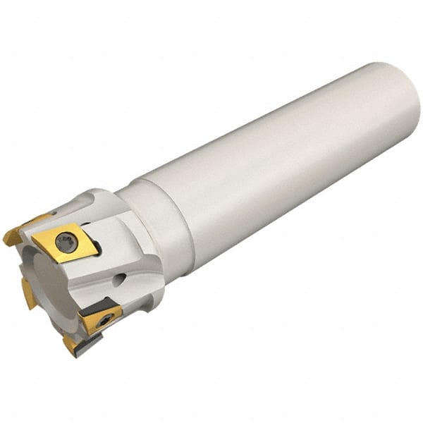 Iscar - 40mm Cut Diam, 10mm Max Depth of Cut, 32mm Shank Diam, 130mm OAL, Indexable Square Shoulder End Mill - T290 LN.T 1004 Inserts, Cylindrical Shank, 90° Lead Angle, Through Coolant, Series SumoMill - Exact Tooling