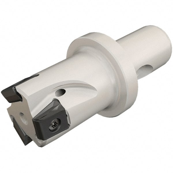 Iscar - 32mm Cut Diam, 12.5mm Max Depth of Cut, 53mm OAL, Indexable Square Shoulder Helical End Mill - T490 LN.T 13.. Inserts, CF4 Modular Connection, 90° Lead Angle, Through Coolant, Series Helitang - Exact Tooling