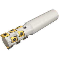 Iscar - 16mm Cut Diam, 24mm Max Depth of Cut, 16mm Shank Diam, 80mm OAL, Indexable Square Shoulder End Mill - T290 LN.T 0502 Inserts, Cylindrical Shank, 90° Lead Angle, Through Coolant, Series SumoMill - Exact Tooling