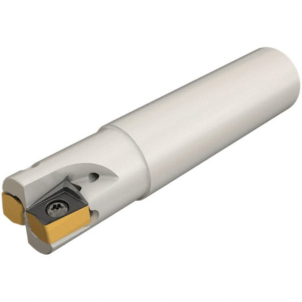 Iscar - 25mm Cut Diam, 12mm Max Depth of Cut, 25mm Shank Diam, 110mm OAL, Indexable Square Shoulder Helical End Mill - HM90 AP.. 1003.. Inserts, Cylindrical Shank, 90° Lead Angle, Through Coolant, Series Helido - Exact Tooling