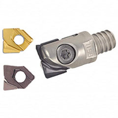 Iscar - 12mm Cut Diam, 20mm OAL, Indexable Square Shoulder End Mill - H.. QF Inserts, T08 Modular Connection, Series BallPlus, Multimaster - Exact Tooling