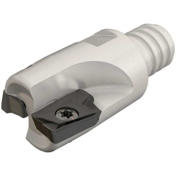 Iscar - 20mm Cut Diam, 10mm Max Depth of Cut, 24.6mm OAL, Indexable Square Shoulder End Mill - HM90 AP.. 1003.. Inserts, T12 Modular Connection, 90° Lead Angle, Series Heli2000, Multimaster - Exact Tooling