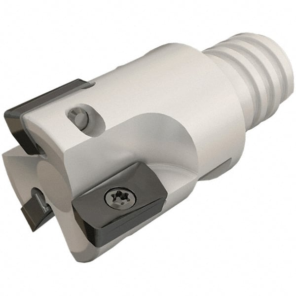 Iscar - 3/4" Cut Diam, 0.303" Max Depth of Cut, 0.85" OAL, Indexable Square Shoulder End Mill - HP ANKT 0702.. Inserts, T12 Modular Connection, 90° Lead Angle, Series Heliplus, Multimaster - Exact Tooling