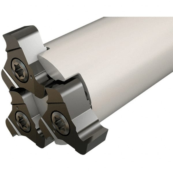 Iscar - Shank Connection, 32.2mm Cutter Diam, 3 Tooth Indexable Slotting Cutter - 0.984" Shank Diam, TRIB Toolholder, TRI Insert, Right Hand Cutting Direction - Exact Tooling