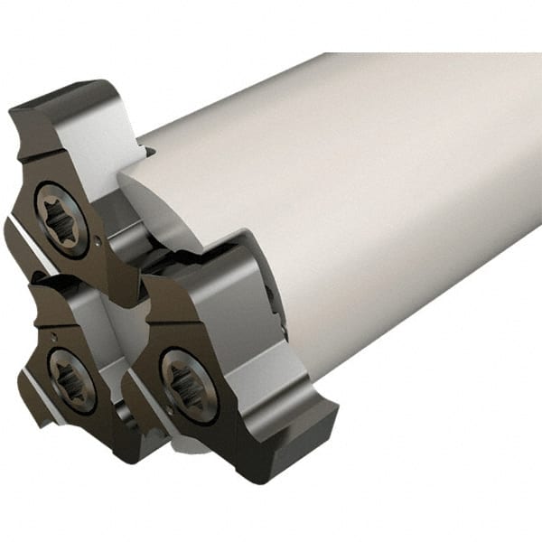 Iscar - Shank Connection, 40mm Cutter Diam, 4 Tooth Indexable Slotting Cutter - 0.984" Shank Diam, TRIB Toolholder, TRI Insert, Right Hand Cutting Direction - Exact Tooling