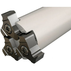 Iscar - Shank Connection, 40mm Cutter Diam, 4 Tooth Indexable Slotting Cutter - 0.984" Shank Diam, TRIB Toolholder, TRI Insert, Right Hand Cutting Direction - Exact Tooling