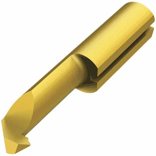 Iscar - 15mm Cutting Depth, 4mm Diam, Internal Thread, Solid Carbide, Single Point Threading Tool - TiAlN/TiN Finish, 30mm OAL, 5mm Shank Diam, 1.5mm Projection from Center, 0.5mm Min Pitch, 60° Profile Angle - Exact Tooling