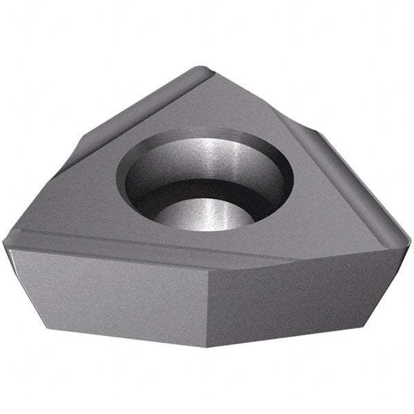 Iscar - WPEX060400 Grade IC908 Carbide Turning Insert - TiAlN Finish, 80° Trigon, 3/8" Inscr Circle, 4mm Thick, 0" Corner Radius - Exact Tooling