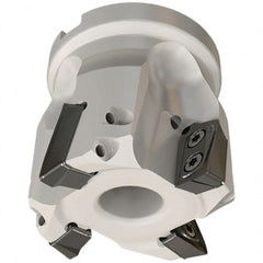 Iscar - 4 Inserts, 2" Cut Diam, 0.709" Arbor Diam, 0.709" Max Depth of Cut, Indexable Square-Shoulder Face Mill - 0/90° Lead Angle, 2" High, HP AD.. 1906 Insert Compatibility, Series Heliplus - Exact Tooling