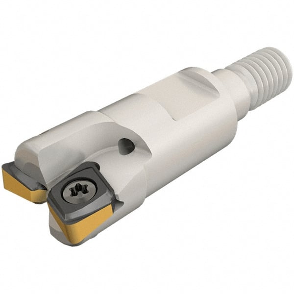 Iscar - 20mm Cut Diam, 4mm Max Depth of Cut, 30mm OAL, Indexable Square Shoulder End Mill - CNHT 0703 Inserts, M10 Modular Connection, 90° Lead Angle, Through Coolant, Series FlexFit, IscarMill - Exact Tooling