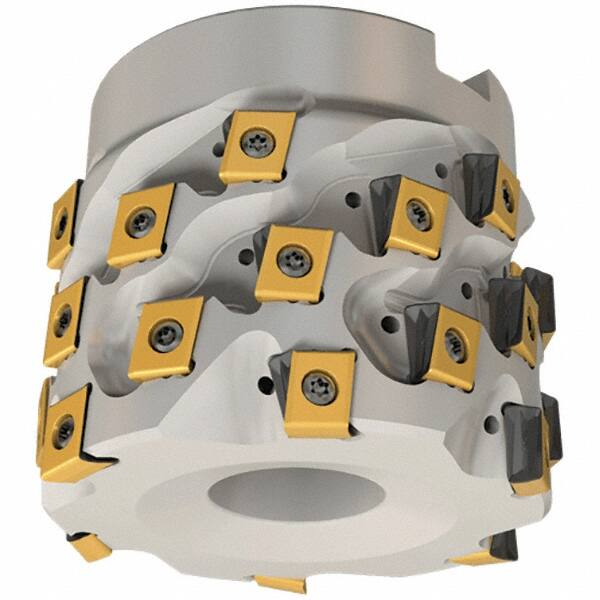 Iscar - 30 Inserts, 100mm Cut Diam, 40mm Arbor Diam, 59mm Max Depth of Cut, Indexable Square-Shoulder Face Mill - 0/90° Lead Angle, 86mm High, T490 LN.. 1306 Insert Compatibility, Through Coolant, Series Helitang - Exact Tooling