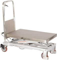 Vestil - 1,000 Lb Capacity Manual Scissor Elevating Cart - 15-1/2" to 35-1/2" Lift Height, 32-1/2" Platform Length x 19-3/4" Platform Width - Exact Tooling