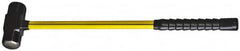NUPLA - 6 Lb Head, 16" Long Sledge Hammer - Steel Head, 1-3/4" Face Diam, 5-7/8" Long Head, Fiberglass Handle - Exact Tooling