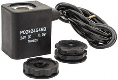 Parker - 24 DC Volt, Class F, Solenoid Coil - 6.0 Watt, IP 65 Enclosure, Use with Parker B Series Viking Valve - Exact Tooling