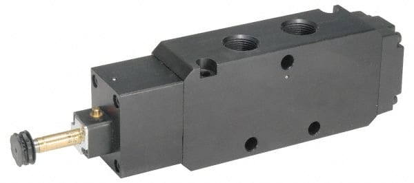 Parker - 1/2" NPT Port, Single Solenoid, 2 Position Valveless Coil, Aluminum Solenoid Valve - Normally Open Through Ports 1 & 2, 145 Max PSI, Buna-N Seal - Exact Tooling