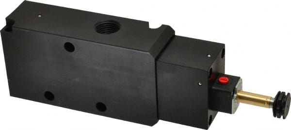 Parker - 1/2" NPT Port, Single Solenoid, 3 Way, Valveless Coil, Aluminum Solenoid Valve - Normally Closed, 145 Max PSI, Buna-N Seal - Exact Tooling