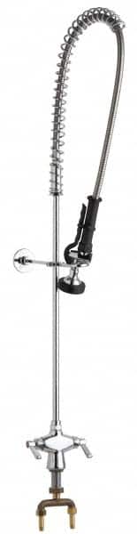 Chicago Faucets - Deck Mount, Single Hole Deck Mounted Single Hole Faucet - Two Handle, Lever Handle, Spoutless, No Drain - Exact Tooling