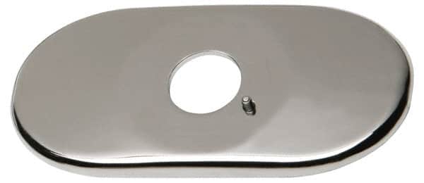 Chicago Faucets - Faucet Replacement 4" Cover Plate - Polished Chrome, Use with HyTronic IR Faucets - Exact Tooling