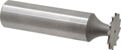 Whitney Tool Co. - 5/8" Diam x 1/32" Face Width, Cobalt, 12 Teeth, Shank Connection Woodruff Keyseat Cutter - Uncoated, 2-1/32" OAL x 1/2" Shank, Straight Teeth - Exact Tooling