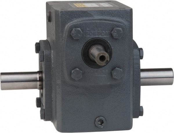 Boston Gear - 2.06 Centerline Distance, 60:1, 29 RPM Output, 0.55 Input Horsepower, 826 Lbs. Max Torque, Speed Reducer - Part No. 721-60-H, 5/8" Shaft Diam, Double Shaft Left & Right, 4.34" High - Exact Tooling