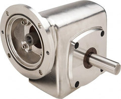Boston Gear - 2.06 Centerline Distance, 60:1, 29 RPM Output, 0.55 Input Horsepower, 826 Lbs. Max Torque, Speed Reducer - Part No. SSF72160KB5JS, Single Shaft Right, 5/8" Bore, 4.34" High, 56C NEMA - Exact Tooling